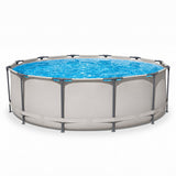 Piscine Hors-Sol Ronde VELKO Aqua Rise – Ø366 × 100 cm – 9 150 L – Filtration & Échelle Incluses