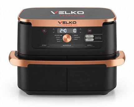 Air Fryer VELKO Majora 10 – 10,4 L – 2 Zones de Cuisson – 7 Fonctions – 2 470 W – 240 °C