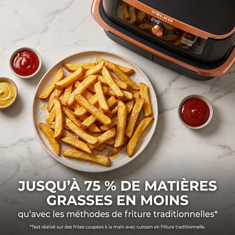 Air Fryer VELKO Majora 10 – 10,4 L – 2 Zones de Cuisson – 7 Fonctions – 2 470 W – 240 °C