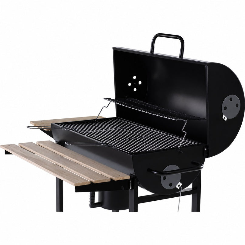 Barbecue Américain Charbon de Bois VELKO Granada – Grande Surface de Cuisson – Fumoir