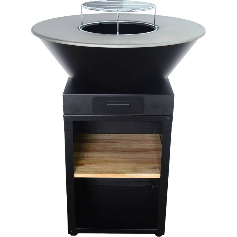 Brasero Plancha VELKO Vigo – Ø 81,5 cm – Grille de cuisson – Rangement à bûches