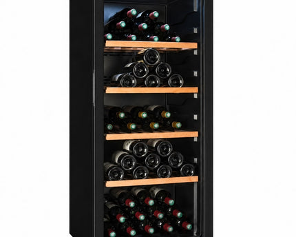 Cave à Vin de Vieillissement VELKO Héritage – 116 Bouteilles – 213 L – 4 Clayettes en Bois – Température Réglable