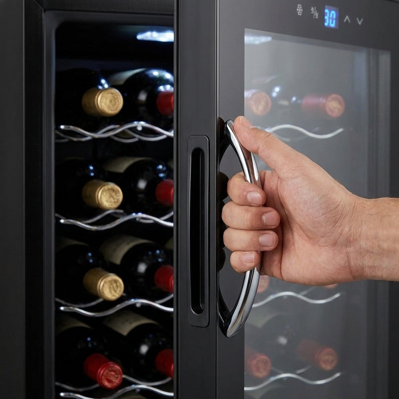 Cave à Vin VELKO Vendôme – 34 Bouteilles – 80 L – Température 5 à 18 °C – Refroidissement par Compresseur