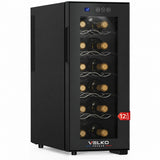 Cave à Vin VELKO Vinea – 12 Bouteilles – Température 8 à 18 °C – Triple Vitrage – Ultra-Silencieuse < 26 dB