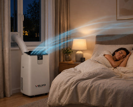 Climatiseur Mobile VELKO Aero 14 – 14 000 BTU – Wi-Fi – 4-en-1 – 33 m² – Classe A