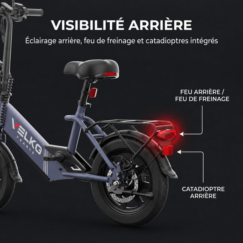 Draisienne Électrique VELKO Nexo 14 – Pneus 14" – Double Frein à Disque – Pliable – Charge 120 kg
