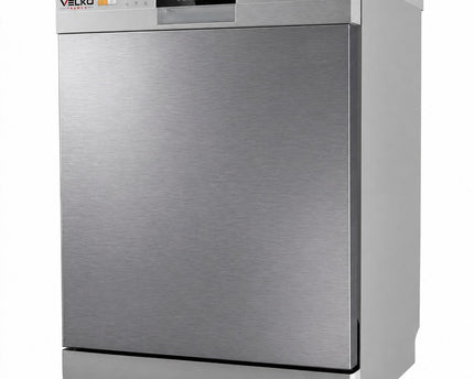 Lave-Vaisselle Pose Libre VELKO Soreva 12 – 12 Couverts – 47 dB – 6 Programmes – Lavage Hygiénique 72°C – Inox
