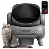 Litière Autonettoyante pour Chats VELKO Serenis 14 – Conception Ouverte, Bac à Déchets 11,23 L, Application Wi‑Fi & 9 Capteurs de Sécurité