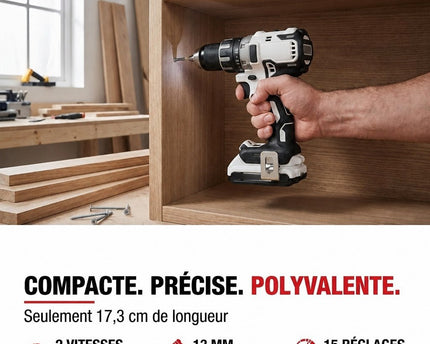 Perceuse-Visseuse Sans Fil VELKO Striker 70 – 18 V – 70 Nm – 2 Batteries 5 Ah – Brushless – Mandrin 13 mm – Coffret Inclus