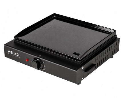 Plancha électrique VELKO Cadix – 2 kW – Plaque en fonte émaillée 43 × 37 cm