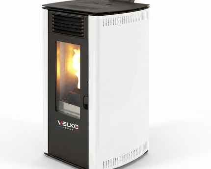 Poêle à granulés VELKO 8 kW – Acier – Programmable – Jusqu'à 200 m³