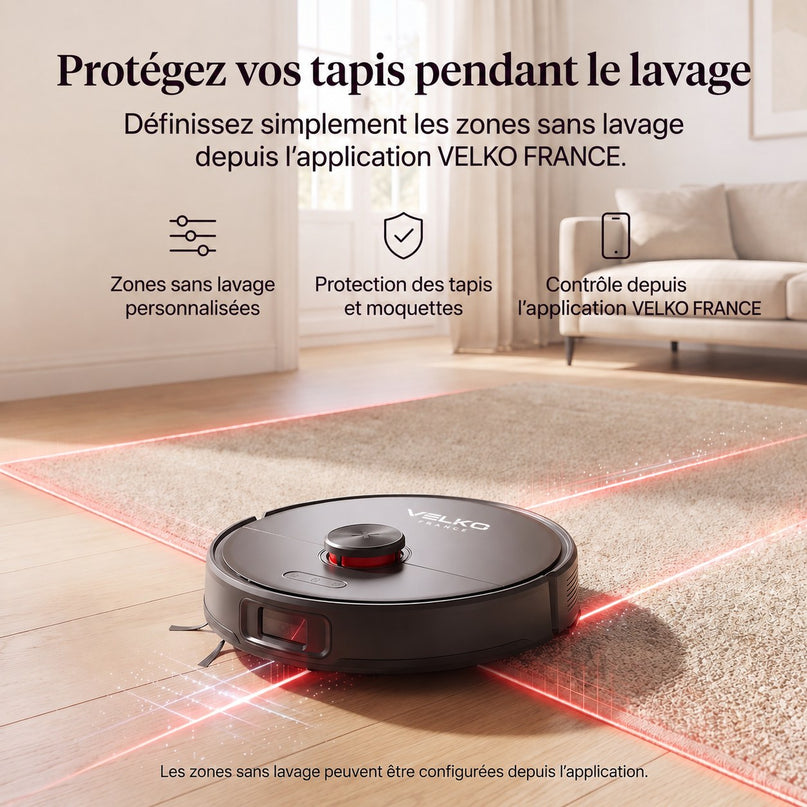 Robot Aspirateur Laveur VELKO Nova 6 – 6 000 Pa avec Station Tout-en-Un & Navigation LiDAR