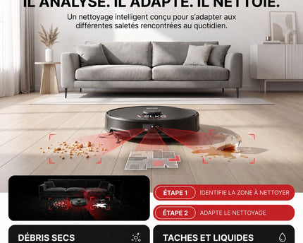Robot Aspirateur Laveur VELKO S20 Ultra – 36 000 Pa – Navigation 3D – Station Automatique
