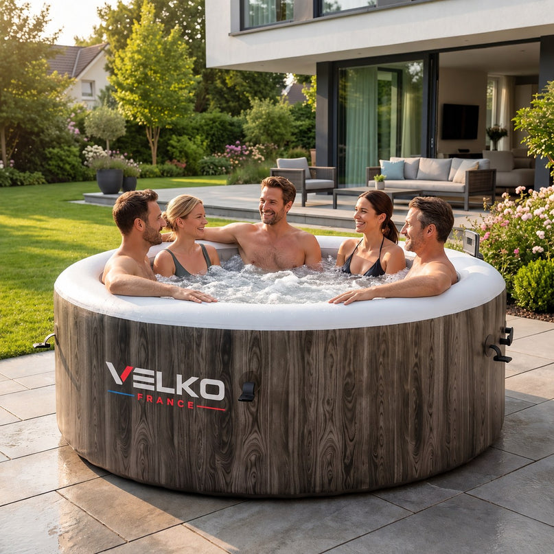 Spa Gonflable VELKO Aqua Lounge – 6 Places – 170 Jets – Chauffage 40°C – Wi-Fi