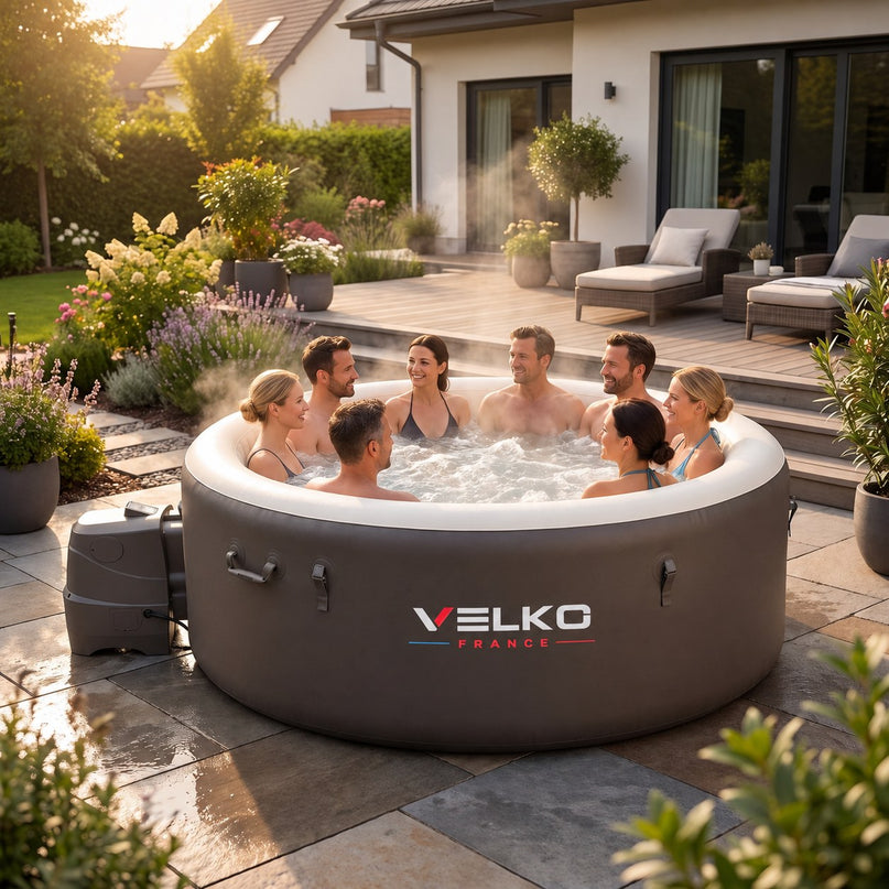 Spa Gonflable VELKO Aqua Max – 8 Places – 170 Jets – Chauffage 40°C