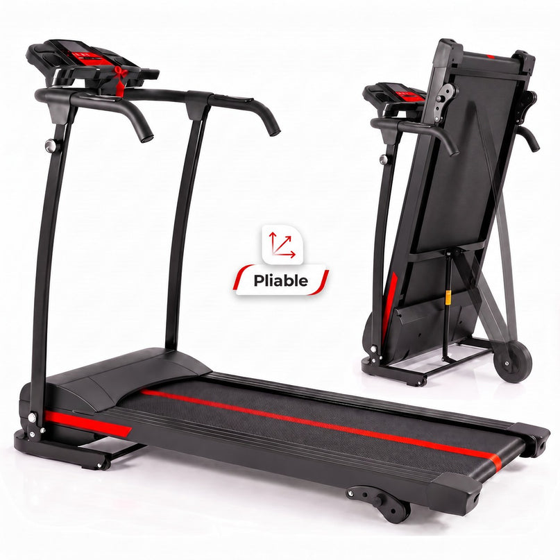 Tapis de Course Électrique VELKO Sprint – 1100 W / 1,5 HP – Vitesse jusqu'à 12 km/h – Pliable – Inclinaison Réglable