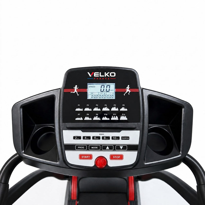 Tapis de Course Pliable VELKO Motion 14 – 0,8 à 14 km/h – 12 Programmes – Surface 123 × 40 cm – Charge 120 kg