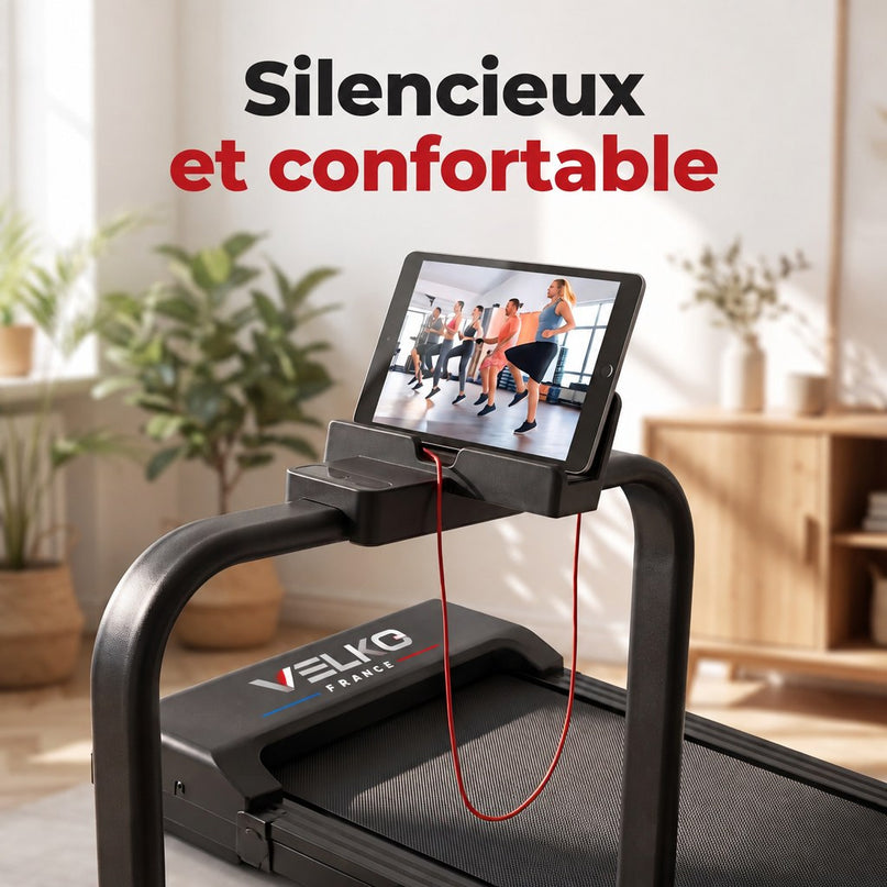Tapis de Course Pliant VELKO Flexo – 10 km/h – 2 Modes (Marche/Course) – Écran LED
