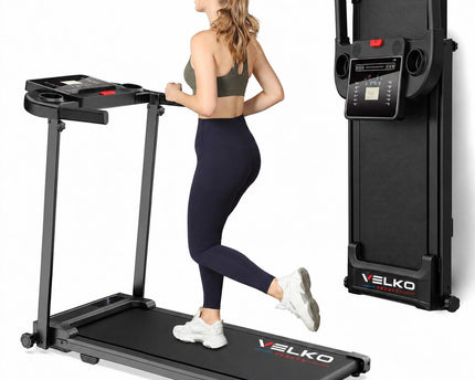 Tapis de Course Pliant VELKO Pace – 10 km/h – 12 Programmes – Charge 100 kg – Écran LED