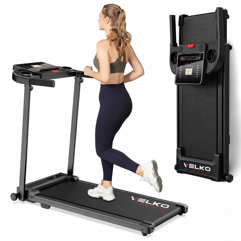 Tapis de Course Pliant VELKO Pace – 10 km/h – 12 Programmes – Charge 100 kg – Écran LED