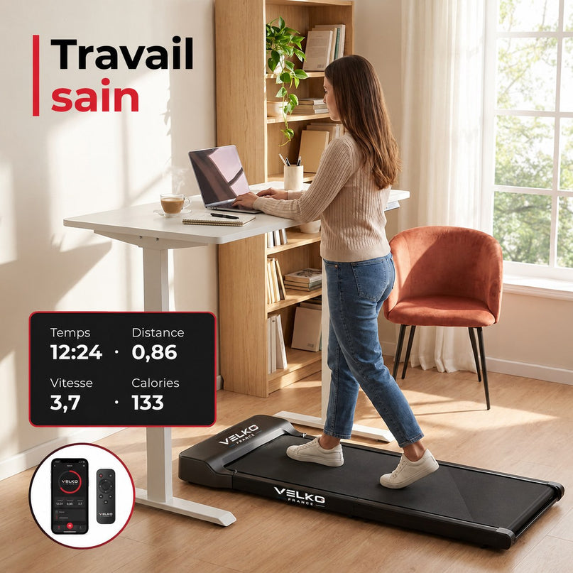 Tapis de Course Pliant VELKO WalkingPad – 6 km/h – Charge 110 kg – Écran LED
