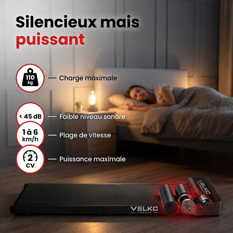Tapis de Course Pliant VELKO WalkingPad – 6 km/h – Charge 110 kg – Écran LED