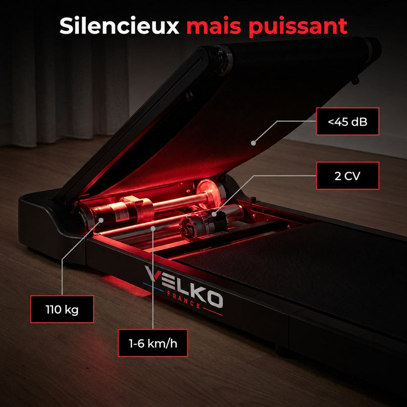 Tapis de Course Pliant VELKO WalkingPad – 6 km/h – Charge 110 kg – Écran LED