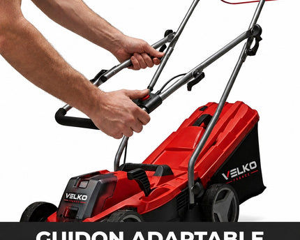 Tondeuse à Gazon sans Fil VELKO Swift 200 – 18 V, 33 cm, Moteur Brushless, Batterie 4,0 Ah Incluse, Bac 30 L – Jusqu’à 200 m²