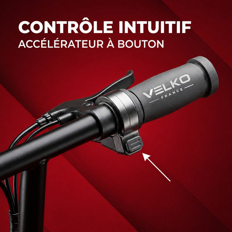 Trottinette Électrique Enfant VELKO Junior 85 – 85 W – Jusqu’à 16 km/h – Batterie 12 V – Dès 8 ans