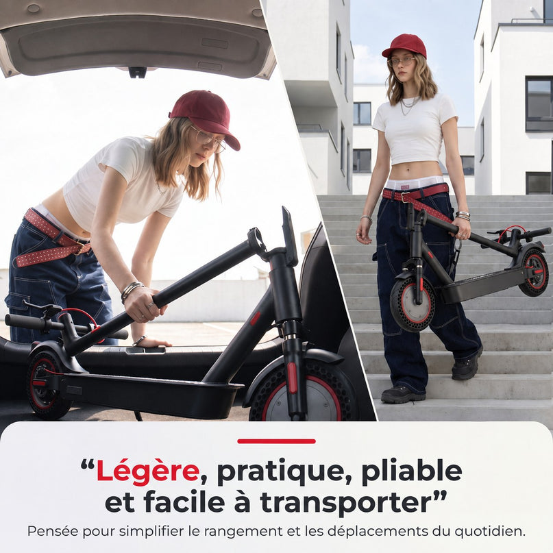 Trottinette Électrique VELKO Glide – 500 W – Autonomie 40 km – Batterie 36 V 10 Ah – Pneus 10" – Application Connectée