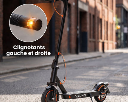 Trottinette Électrique VELKO Nova – 350 W (Pointe 650 W) – Autonomie 30-35 km – Batterie 36V 7,8 Ah – Pneus 8,5" Nid d'Abeille