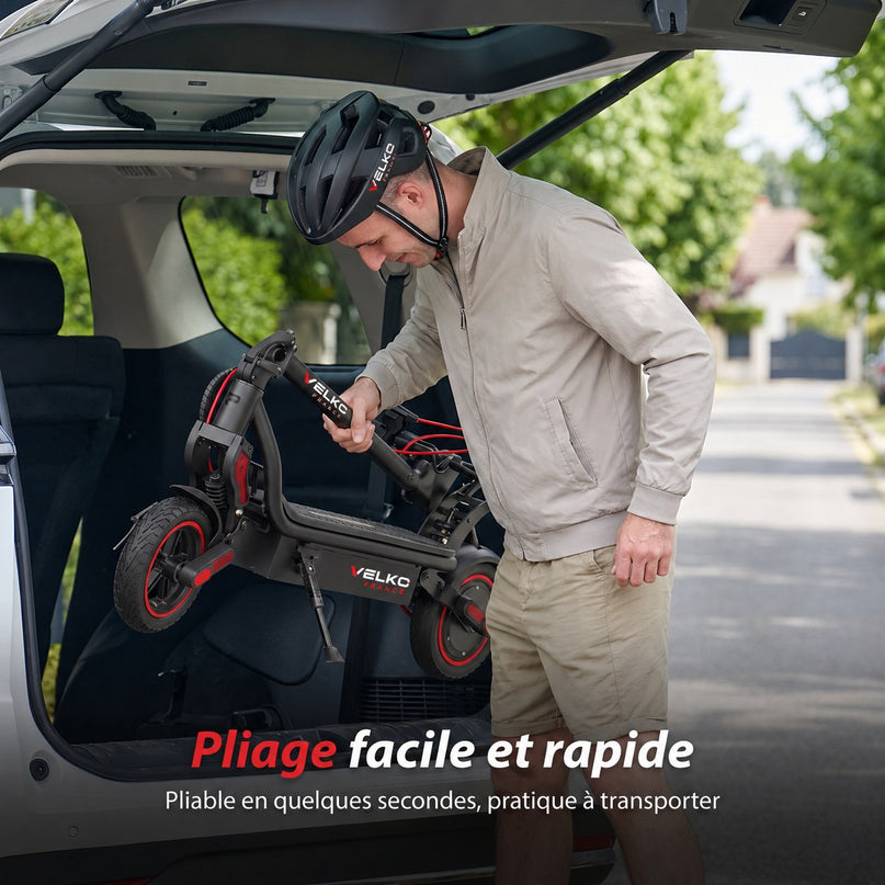 Trottinette Électrique VELKO Pulse – 750 W – Autonomie 45 km – Batterie 48 V 14 Ah – Pneus 9,3" – 4 Modes