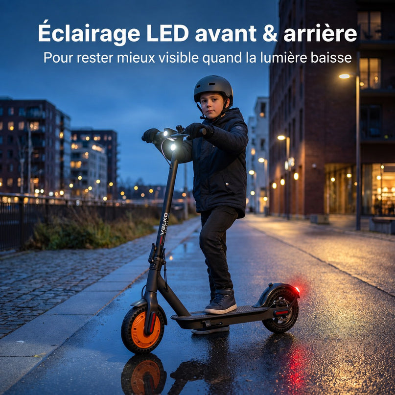 Trottinette Électrique VELKO Sprinty 350 – Moteur 350 W – Roues 8,5″ – Pliable – Éclairage LED