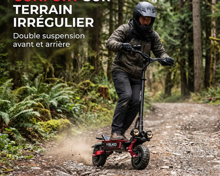 Trottinette Électrique VELKO Talon X2 – Double Moteur – Batterie 60 V 33 Ah – Autonomie 80 à 100 km – Pneus Tout-Terrain 11"