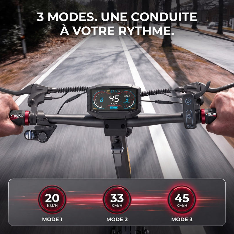 Trottinette Électrique VELKO Vector – 1100 W Max. – Autonomie 70 km – Batterie 48 V 13 Ah – Pneus 10" – Suspension & NFC
