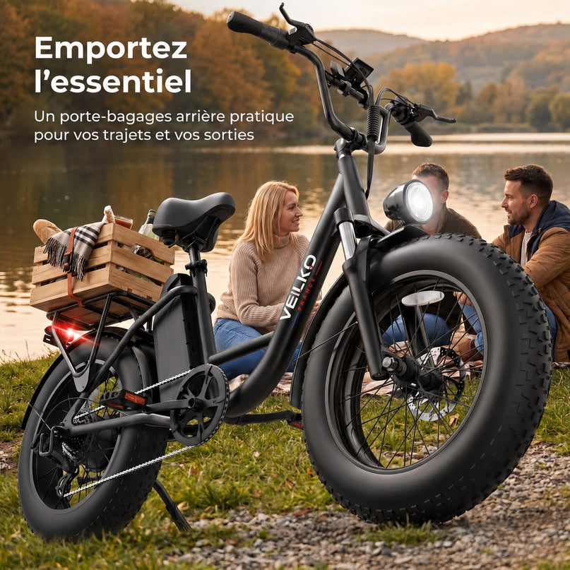 Vélo Électrique Fat Bike VELKO Ranger 110 - 250 W avec Batterie Amovible 48 V 15,6 Ah, Écran LCD Couleur & Autonomie jusqu’à 110 km