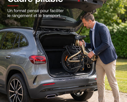 Vélo Électrique Pliable VELKO Strada 160 –  Fat Bike 250 W, 100 Nm, Batterie 720 Wh, Autonomie jusqu’à 160 km & GPS