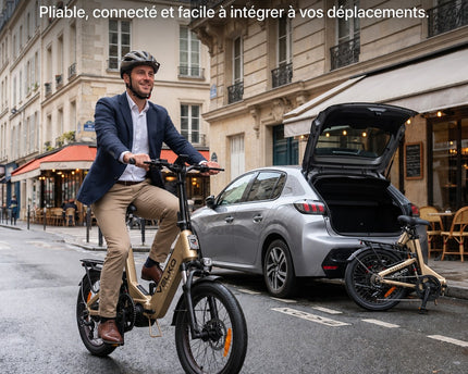 Vélo Électrique Pliable VELKO Strada 160 –  Fat Bike 250 W, 100 Nm, Batterie 720 Wh, Autonomie jusqu’à 160 km & GPS