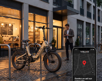 Vélo Électrique Pliable VELKO Strada 160 –  Fat Bike 250 W, 100 Nm, Batterie 720 Wh, Autonomie jusqu’à 160 km & GPS
