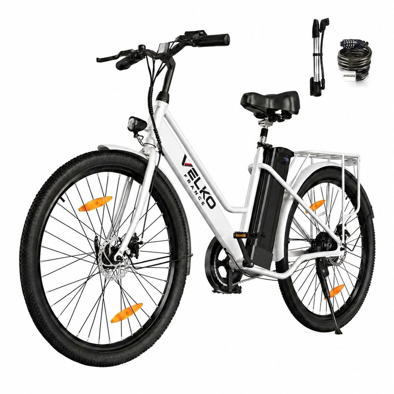 Vélo Électrique VELKO Avenue 26″ – Moteur 250W – Batterie Amovible 36V 8,4Ah – Autonomie jusqu’à 70 km – Freins à Disque